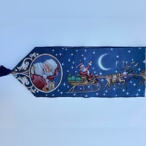 Christmas Santa’s Sled Woven Table Runner